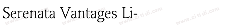 Serenata Vantages Li字体转换